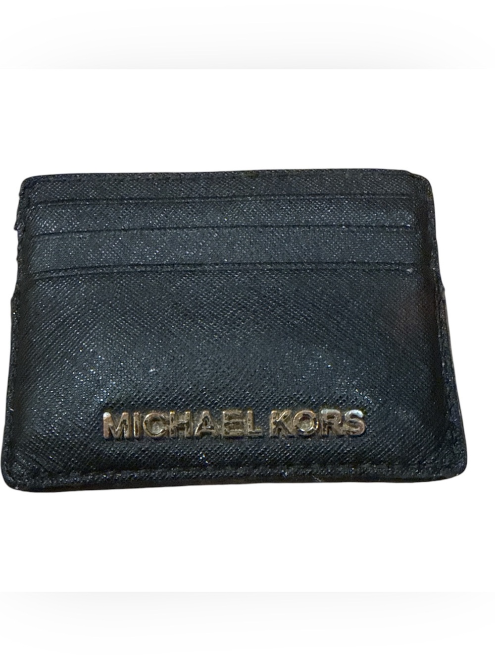 Michael Kors Black Cardholder with Gold Logo
